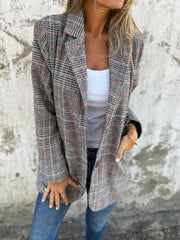 Luna™ | Casualowa marynarka w kratę z klapami