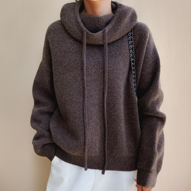 Lilly™  | Sweter z golfem z wełny merino