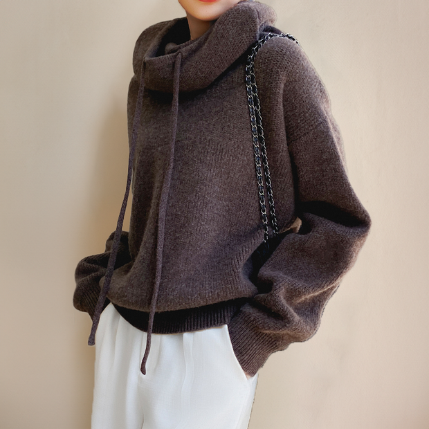 Lilly™  | Sweter z golfem z wełny merino